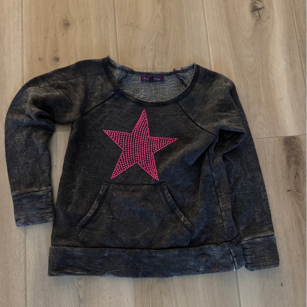 Kids Star-Embellished Gray sweatshirt